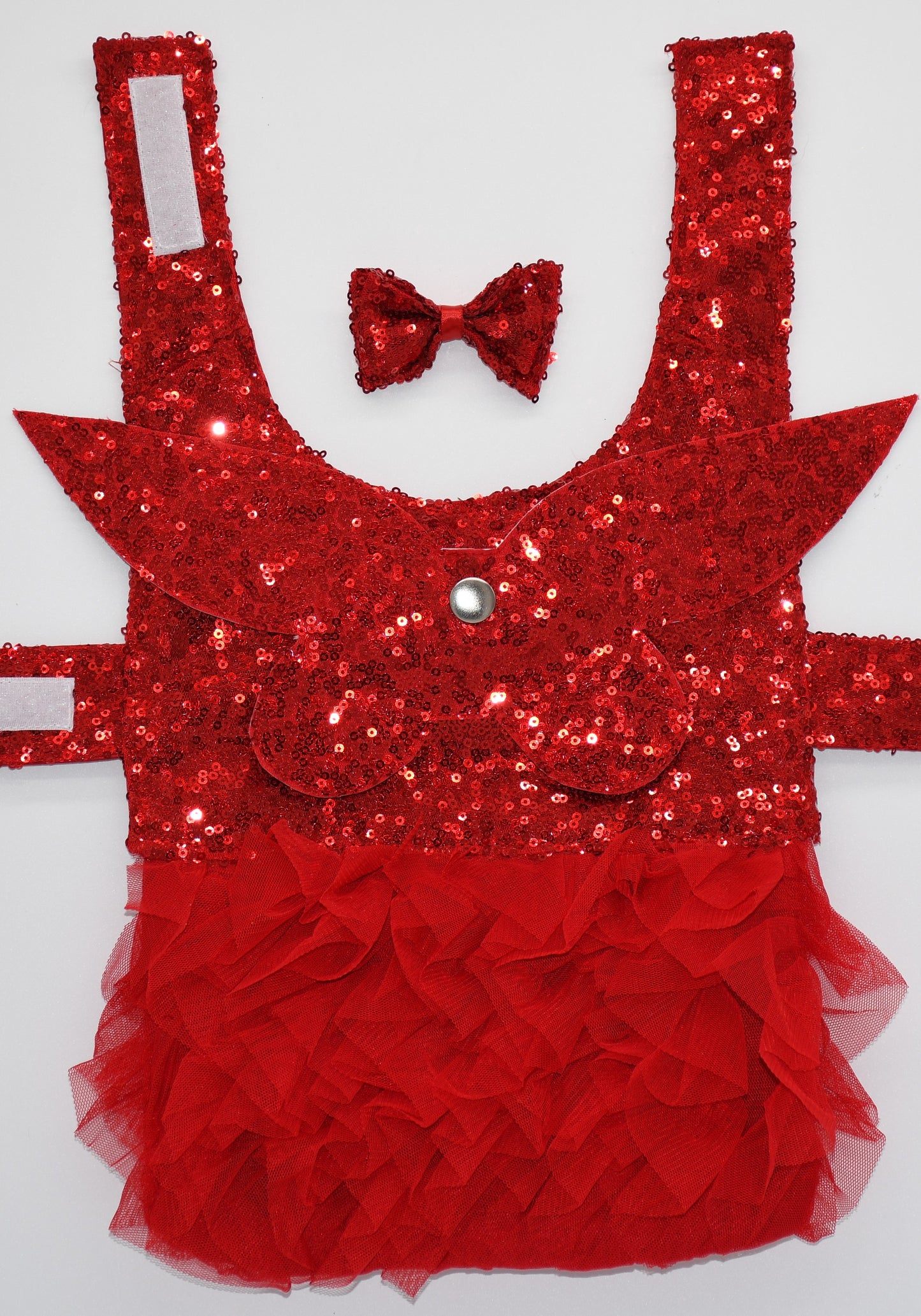 red sequin fairy pet costume