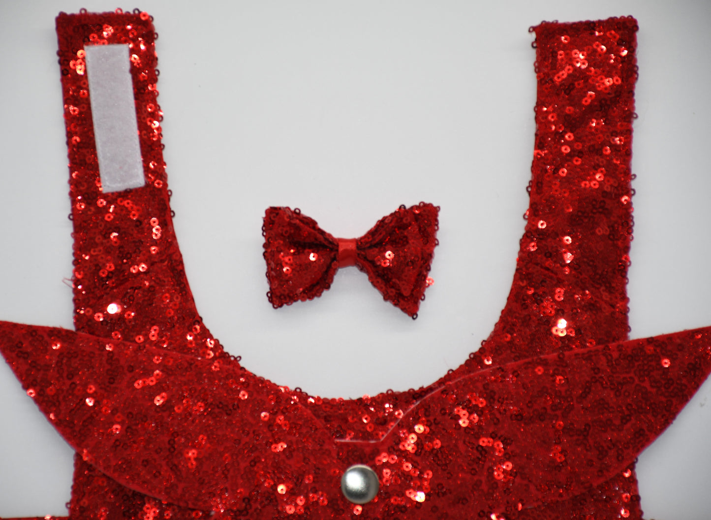 red sequin matching set pet dress