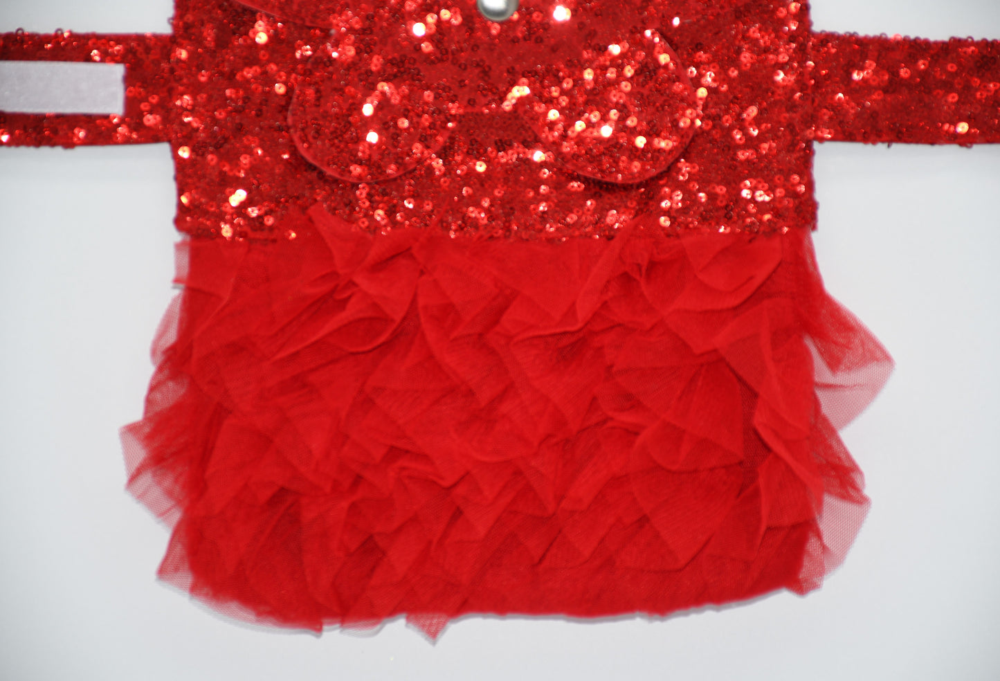 red ruffle dog skirt