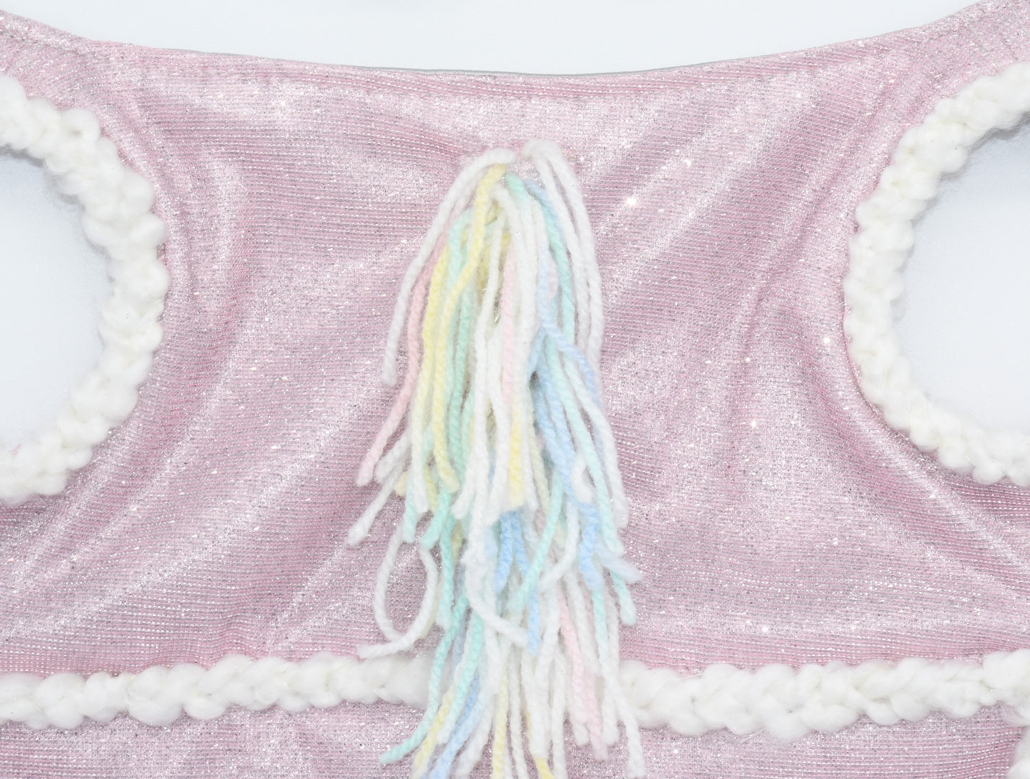 you can see the unicorn mane yarn details
