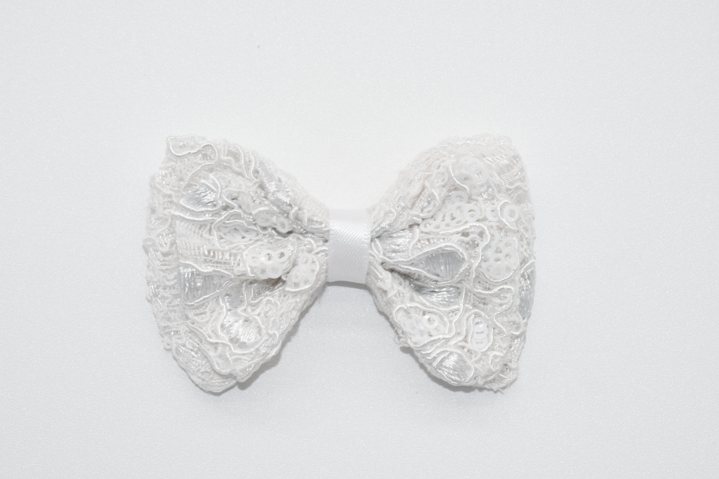 white ace fabric with sequins
