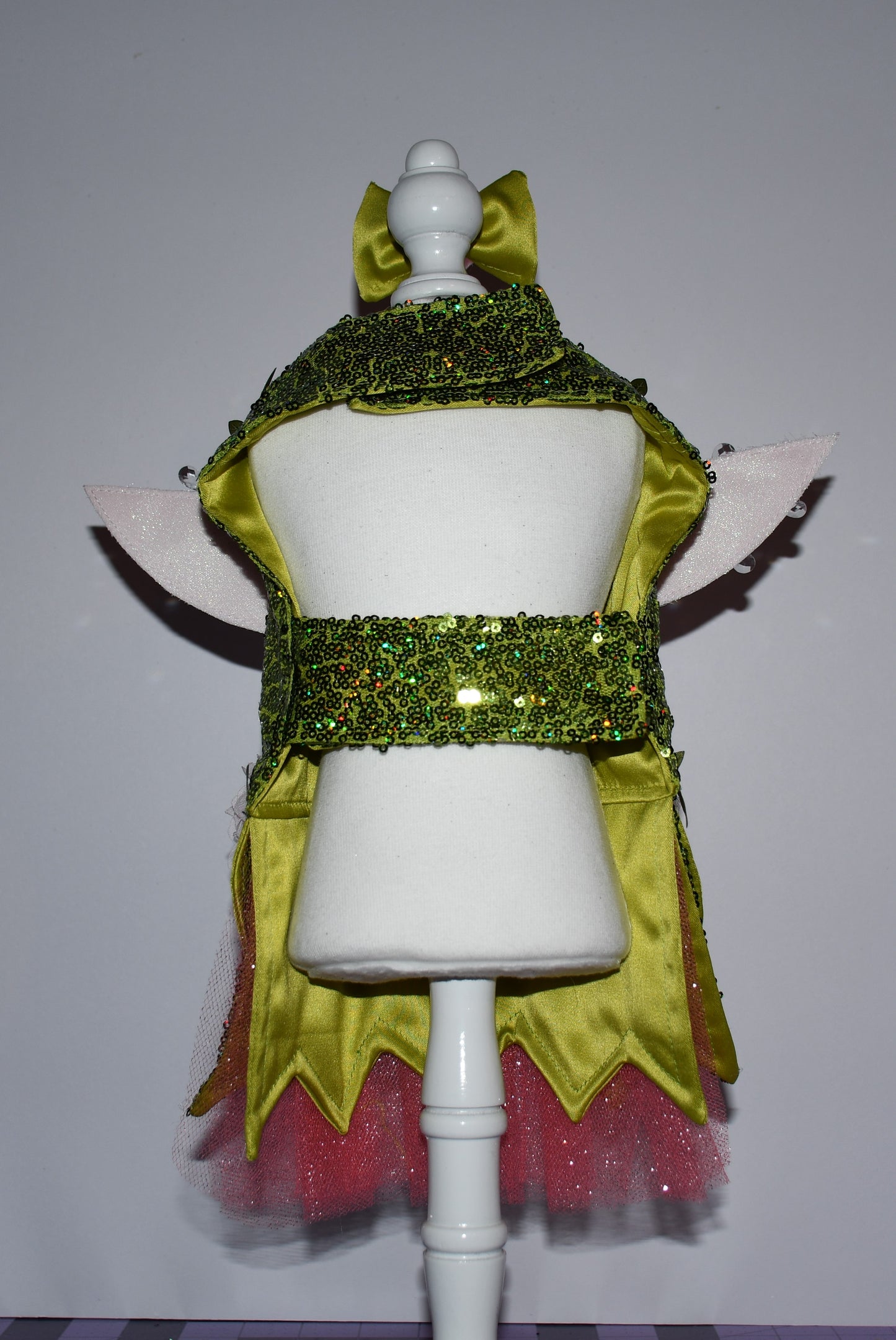 backside of pet costume
