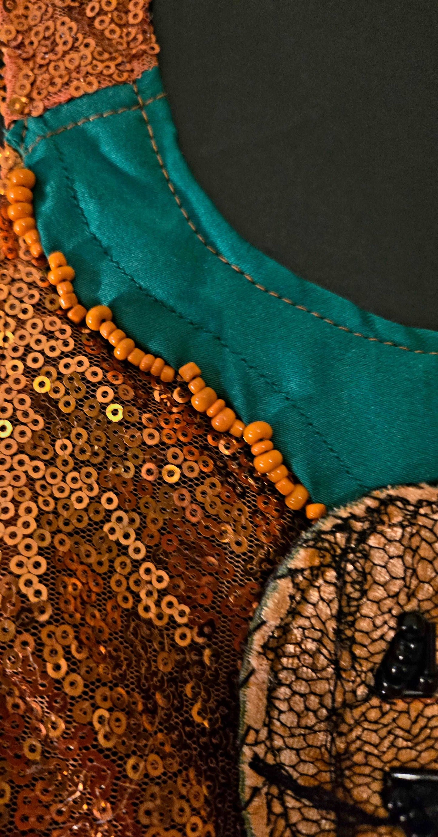 pumpkin pet dress embroidery