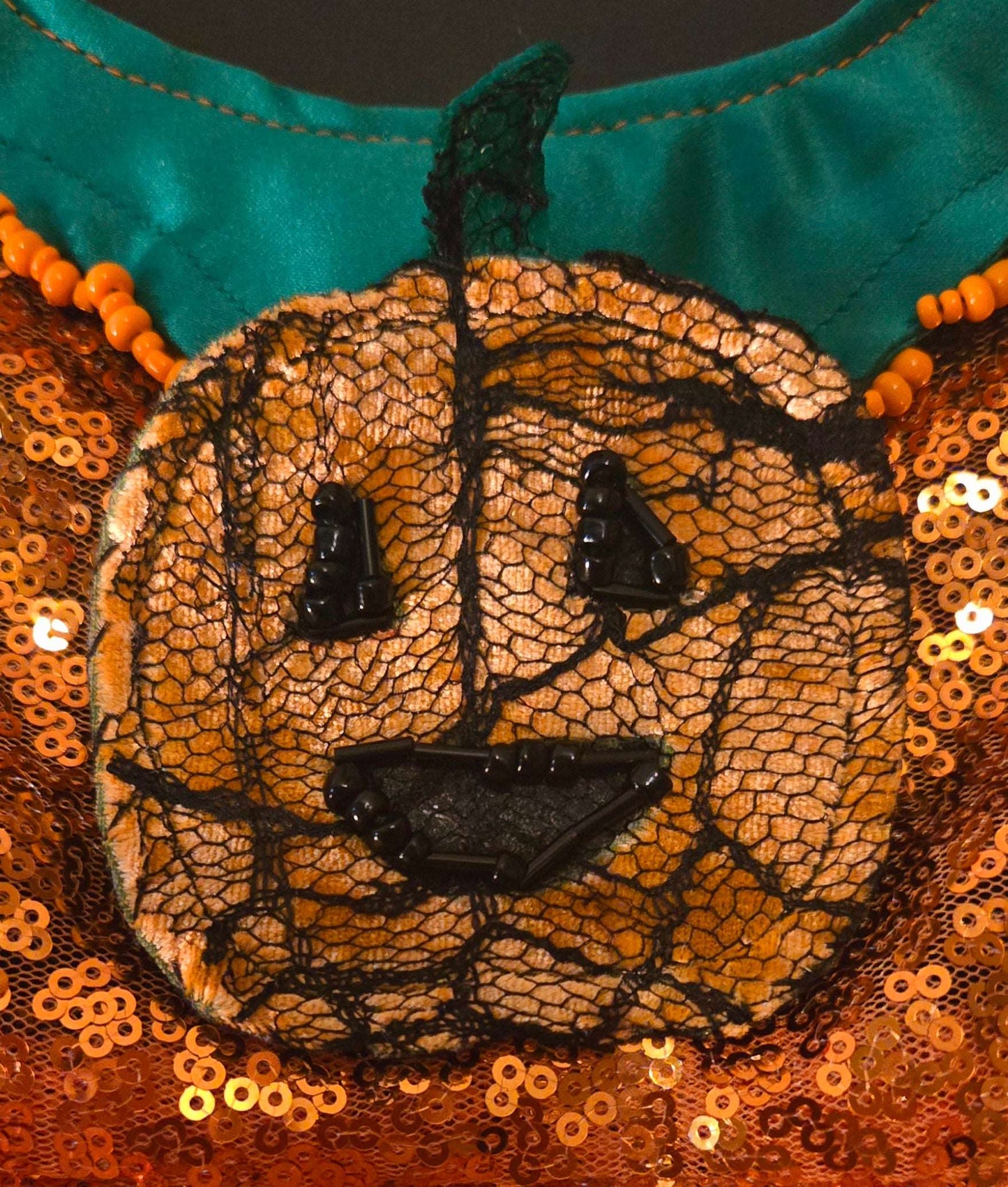 pumpkin lace embroidery pet dress