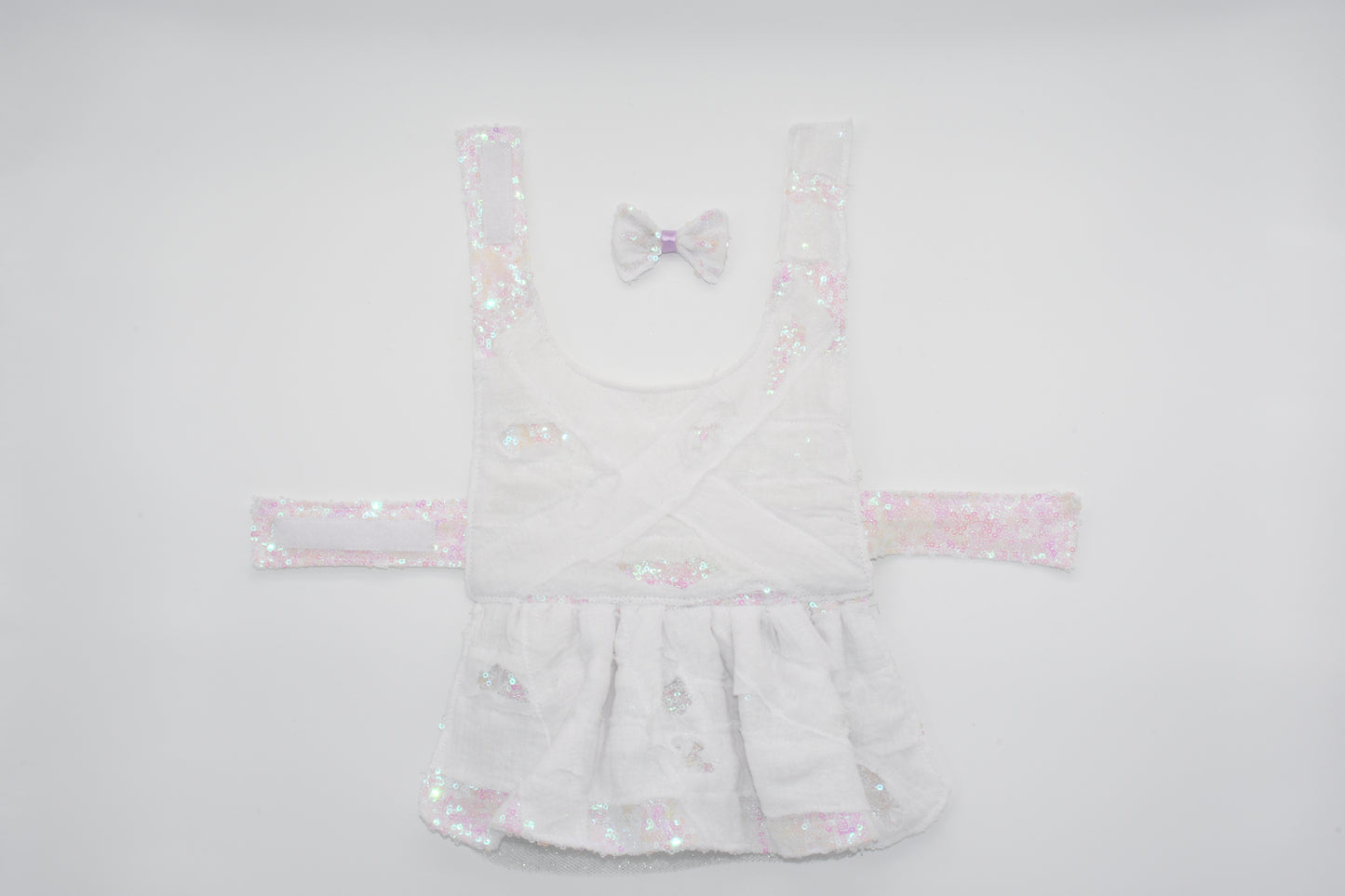 Another photo of dress and pet hair bow