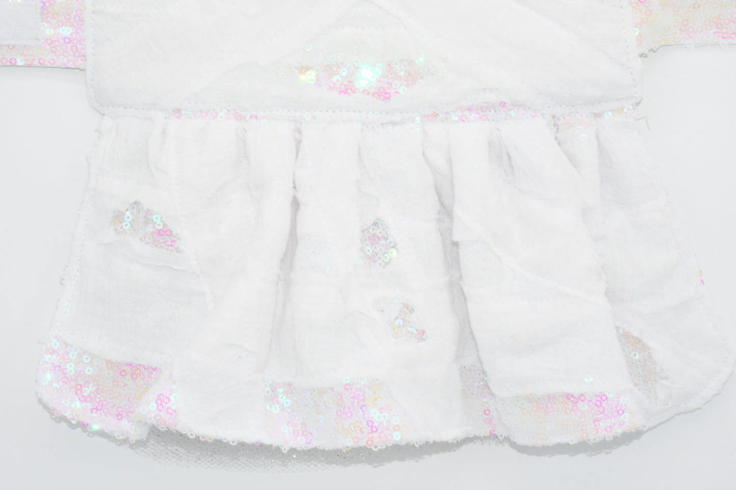 a closeup at mummy costume skirt