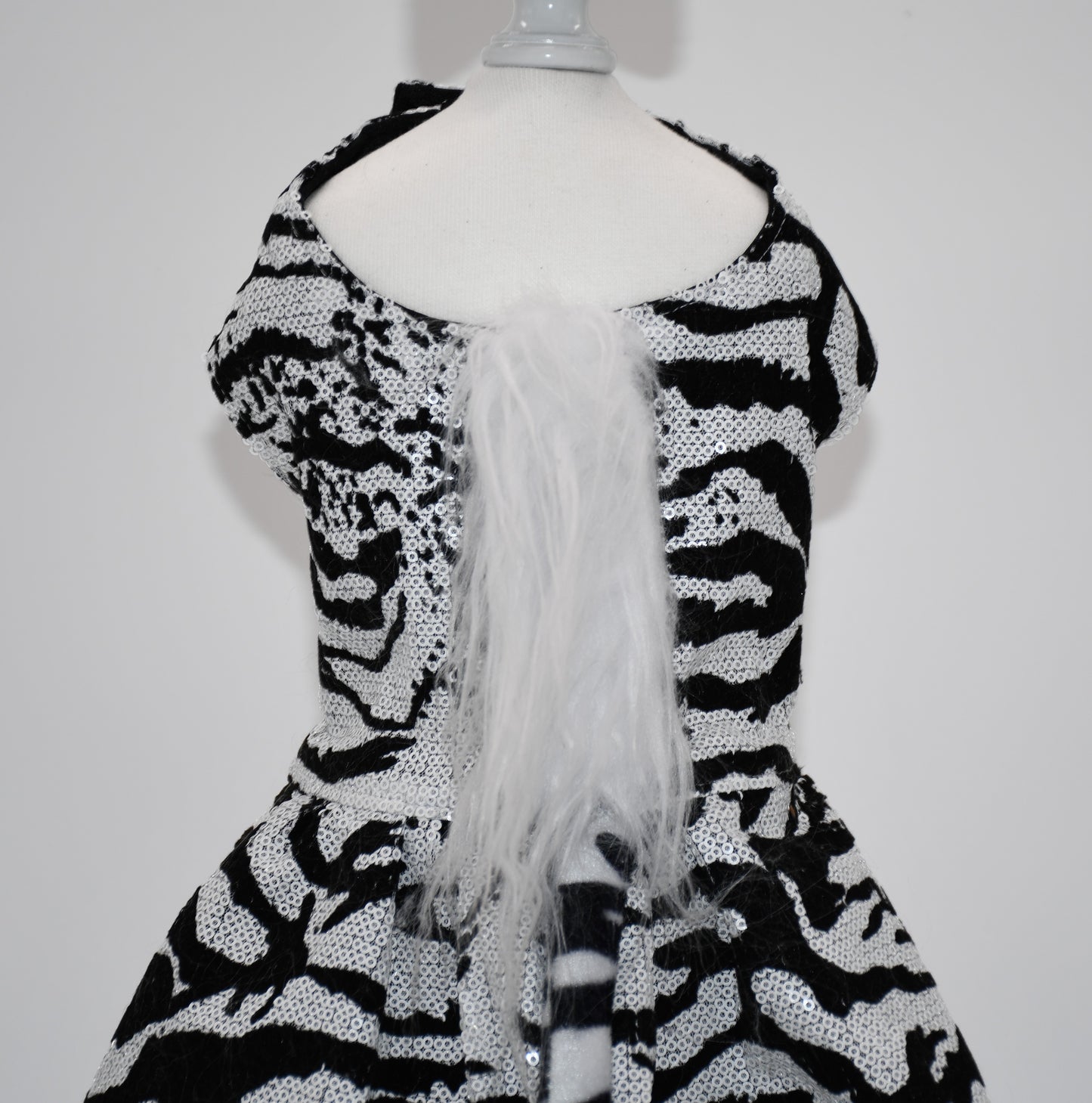 sequin zebra cat costume