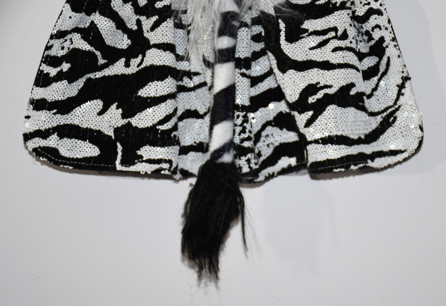 sequin zebra cat costume