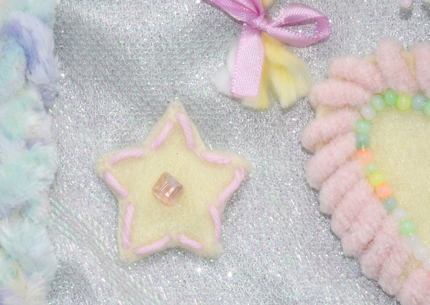 a close up at the embroidery details