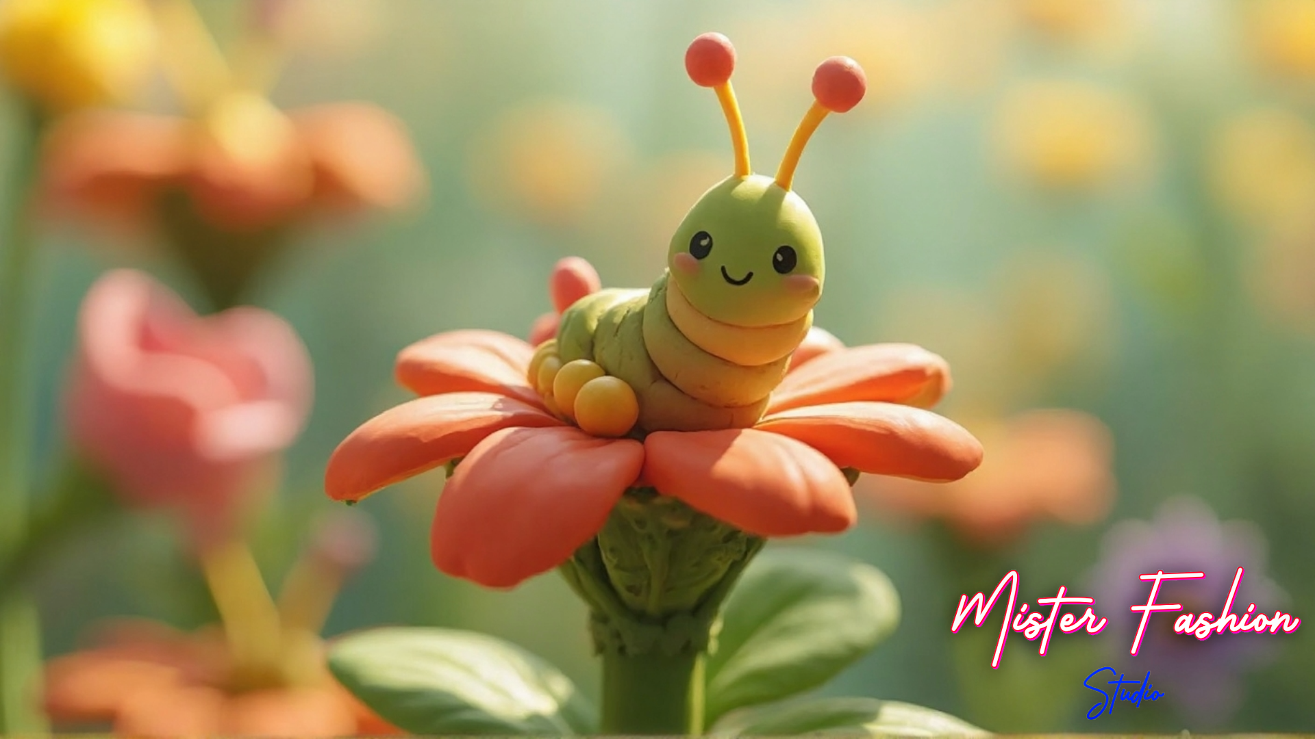a clay caterpillar by mister fashion studio
