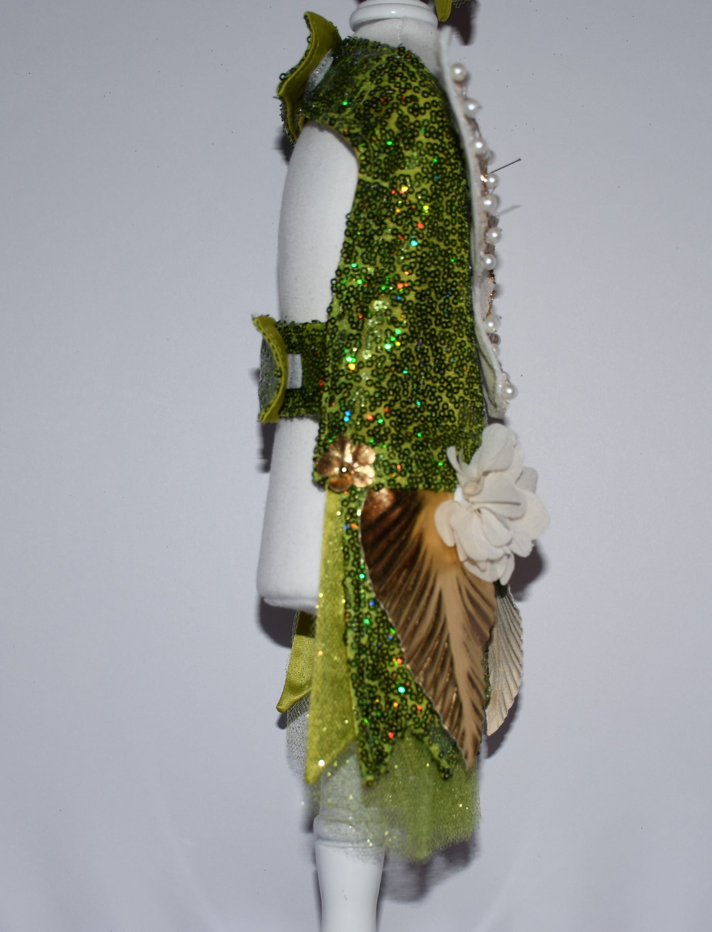 a side view of the pet costume