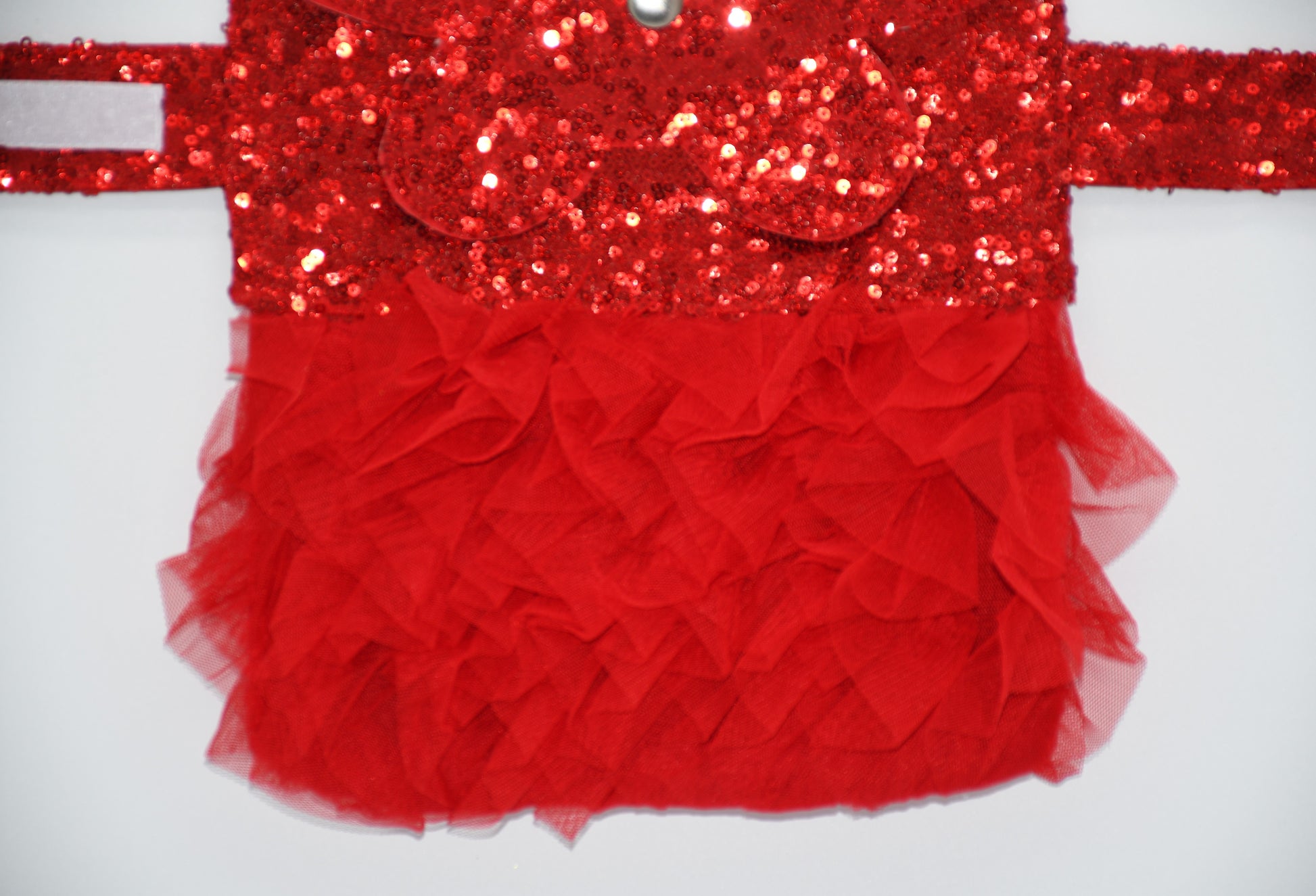 red ruffle dog skirt