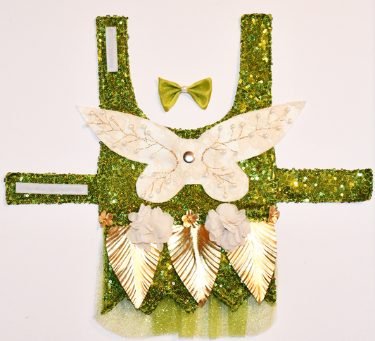 a view of the dress with wings and hairbow