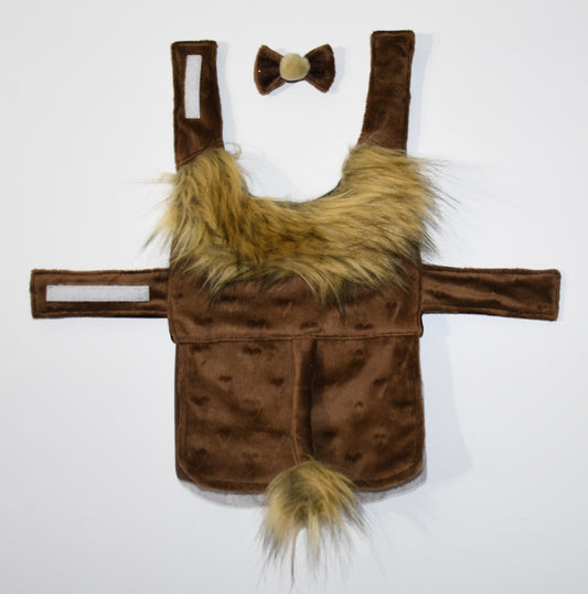 brown fur lion costume for cats