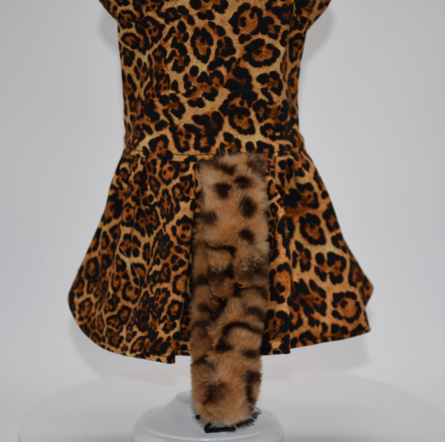 leopard cat skirt with tail 