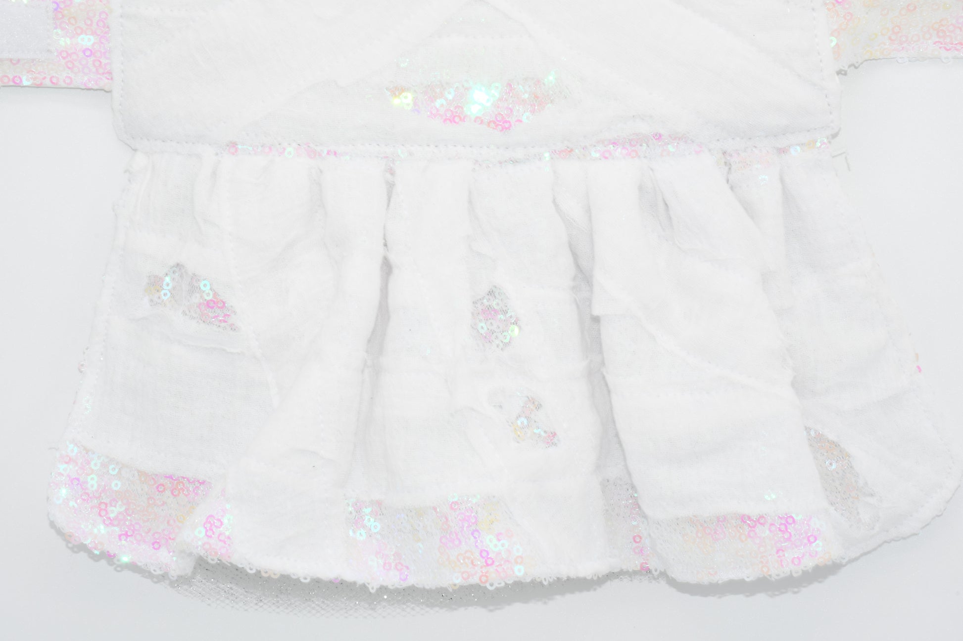 a closeup at mummy costume skirt