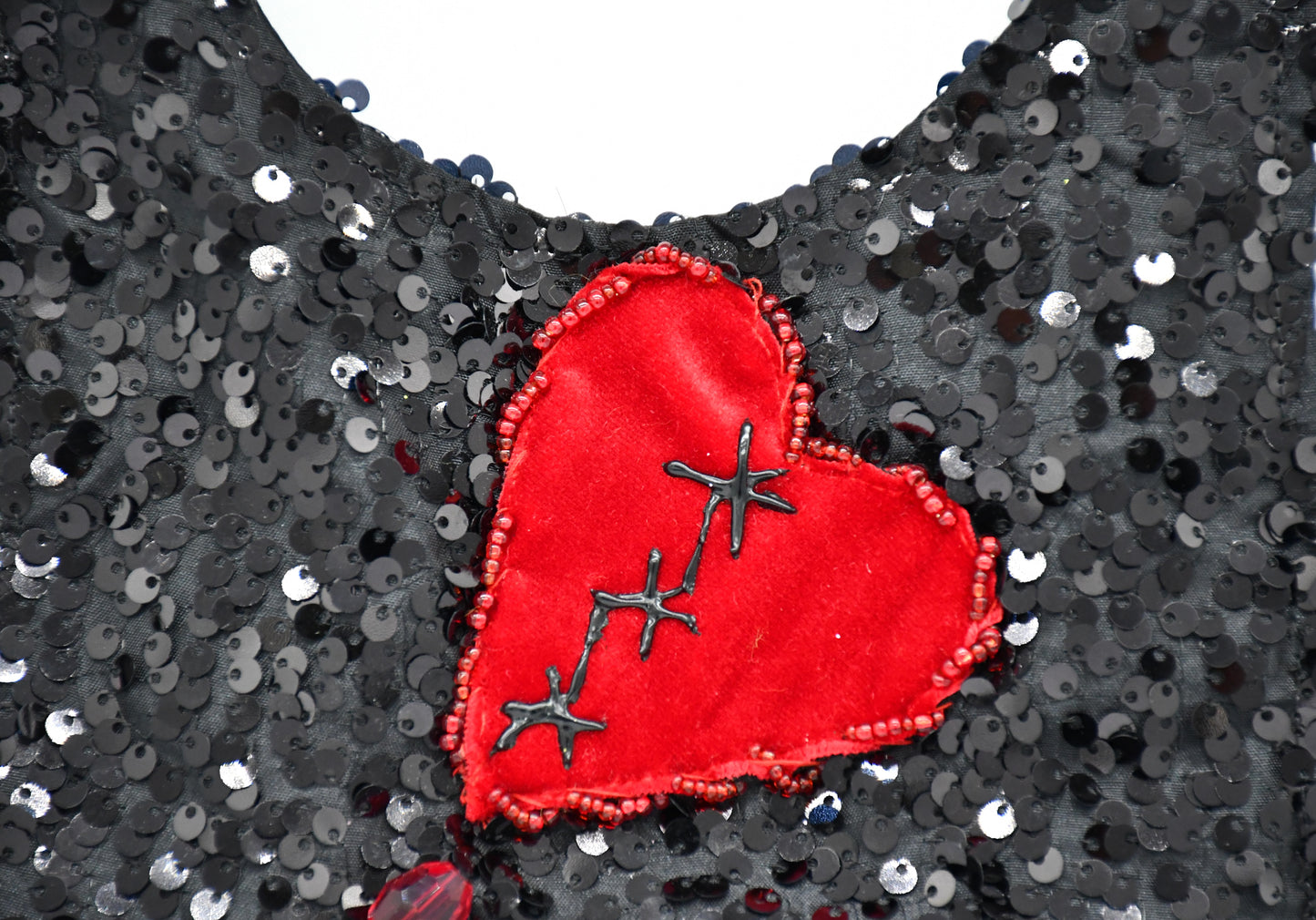 red heart embroidery 