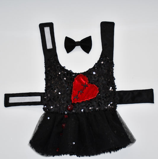embroidered pet witch costume 