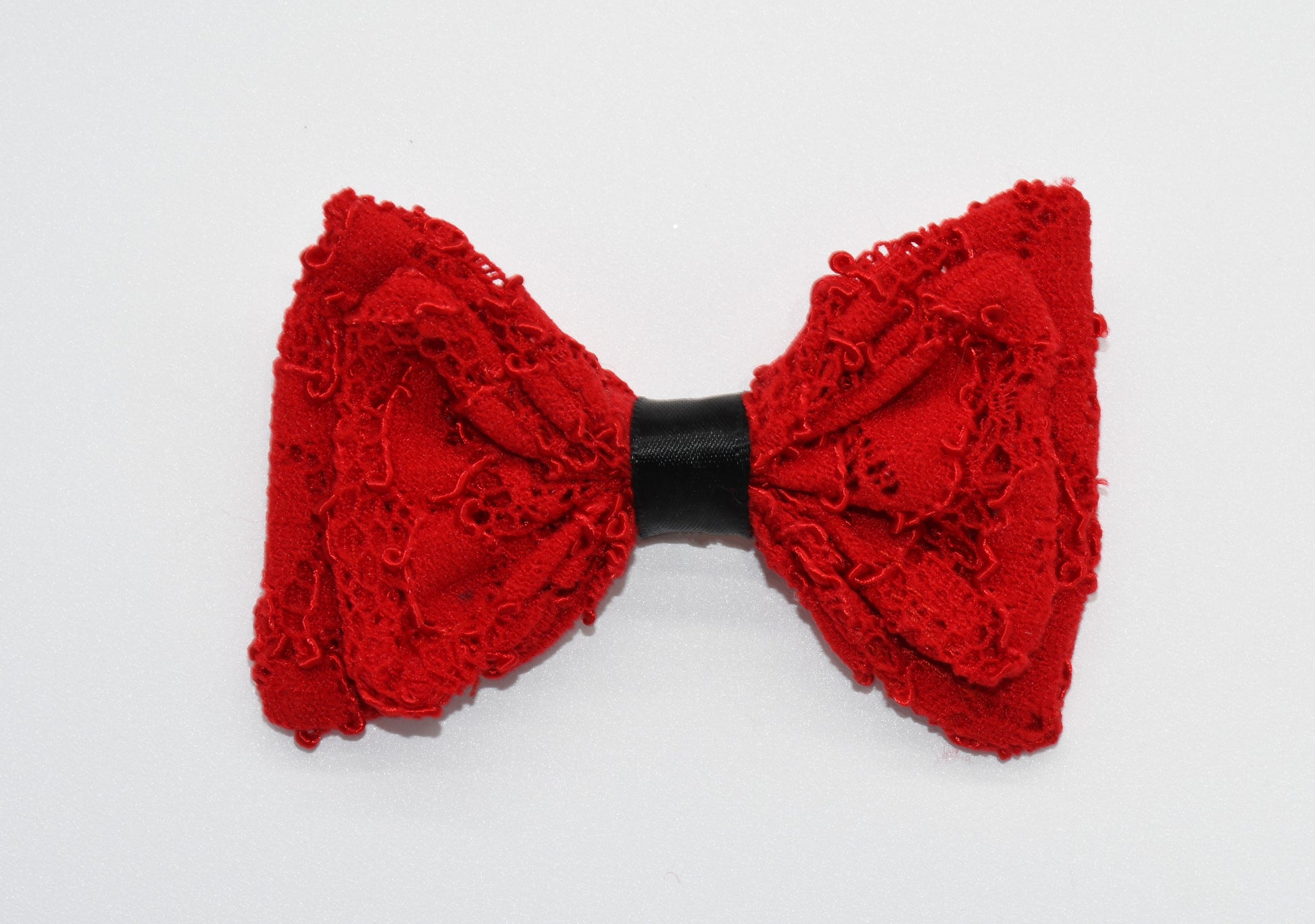 red lace pet hairbow