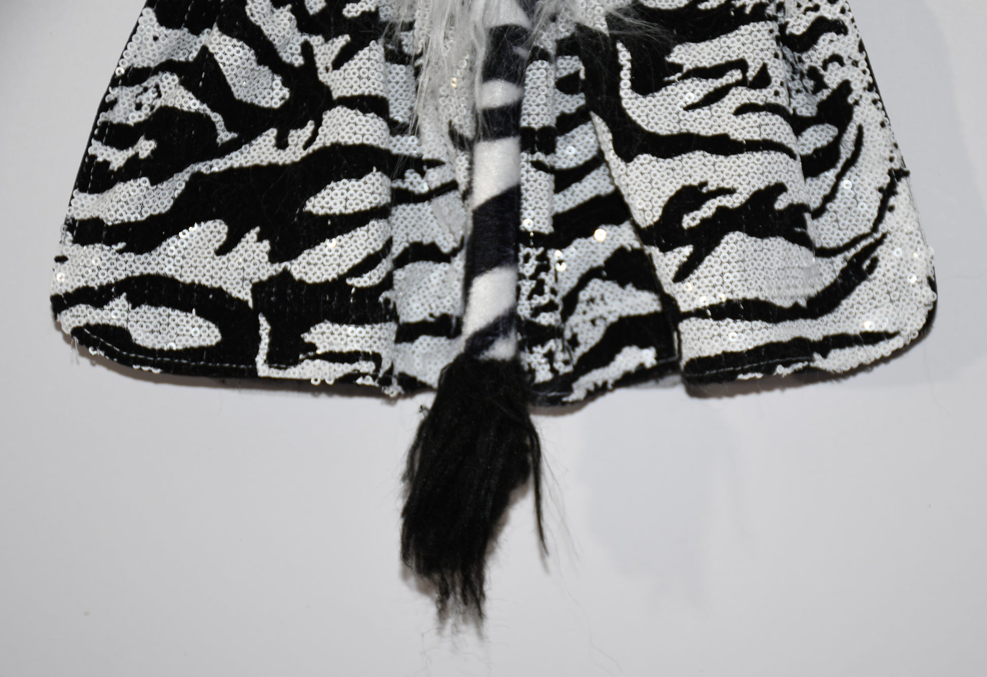 sequin zebra cat costume 