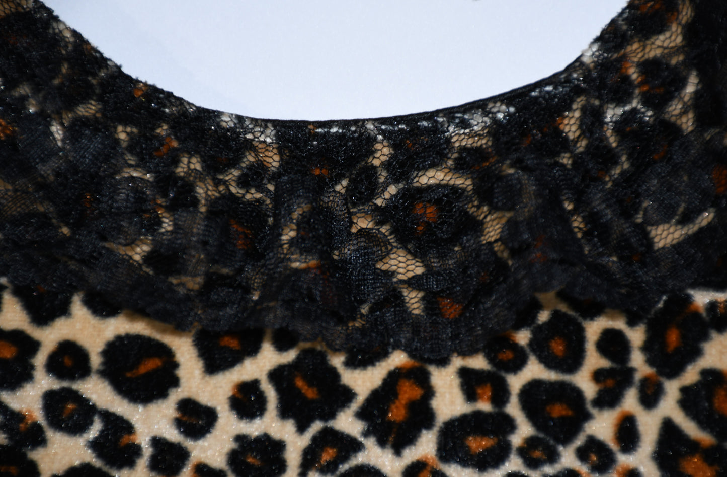 cheetah lace details dog costume