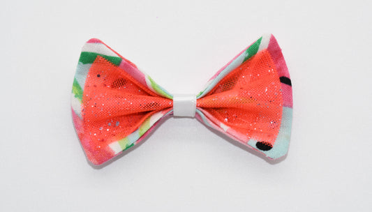 watermelon fabric pet hairbow