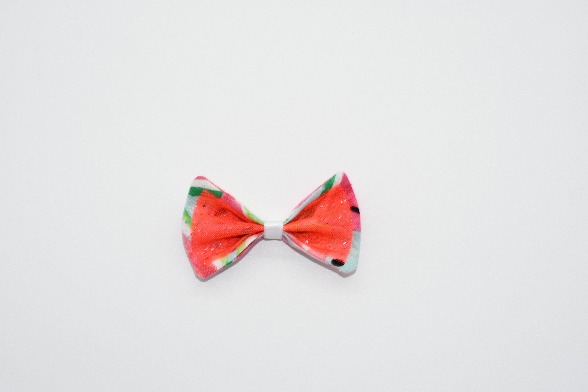 watermelon fabric hairbow