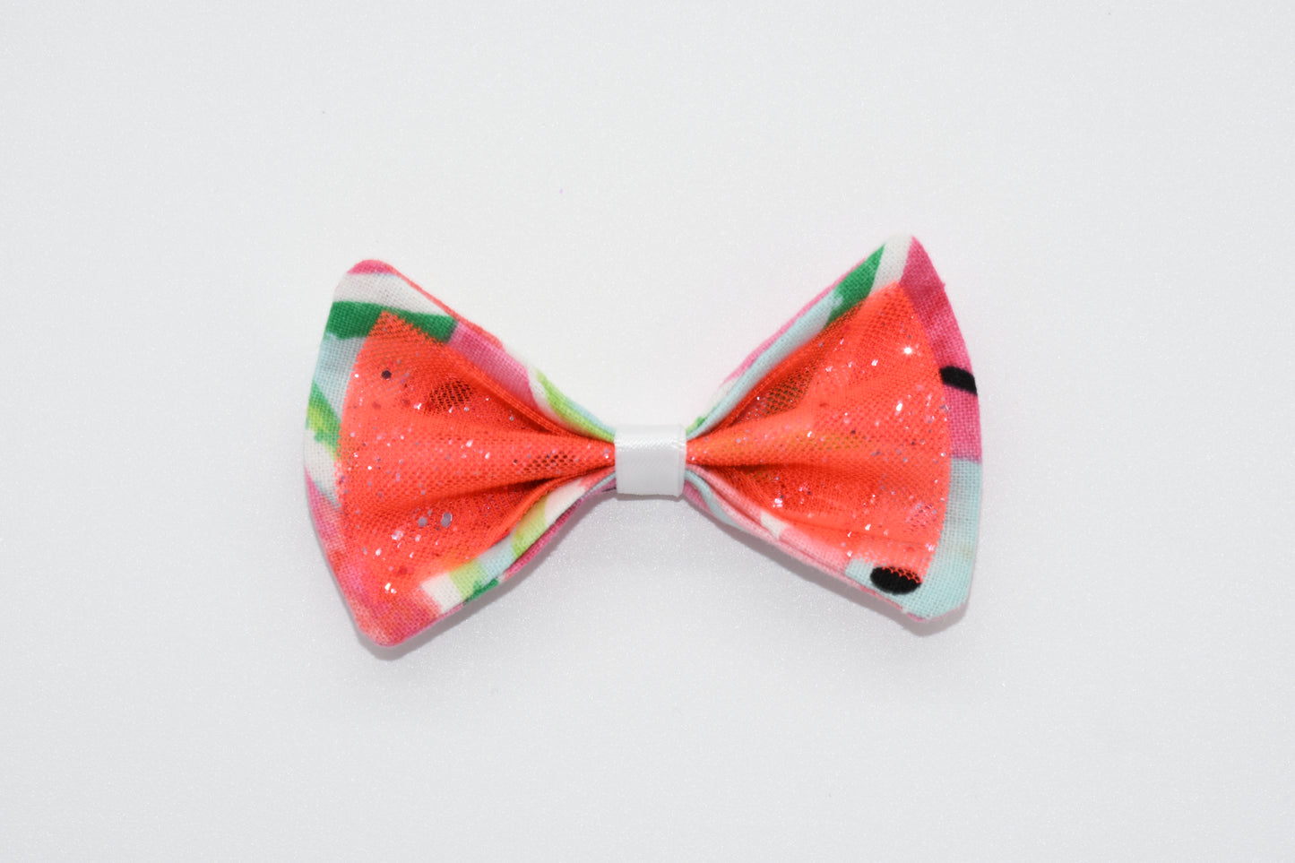 a watermelon print pet hairbow