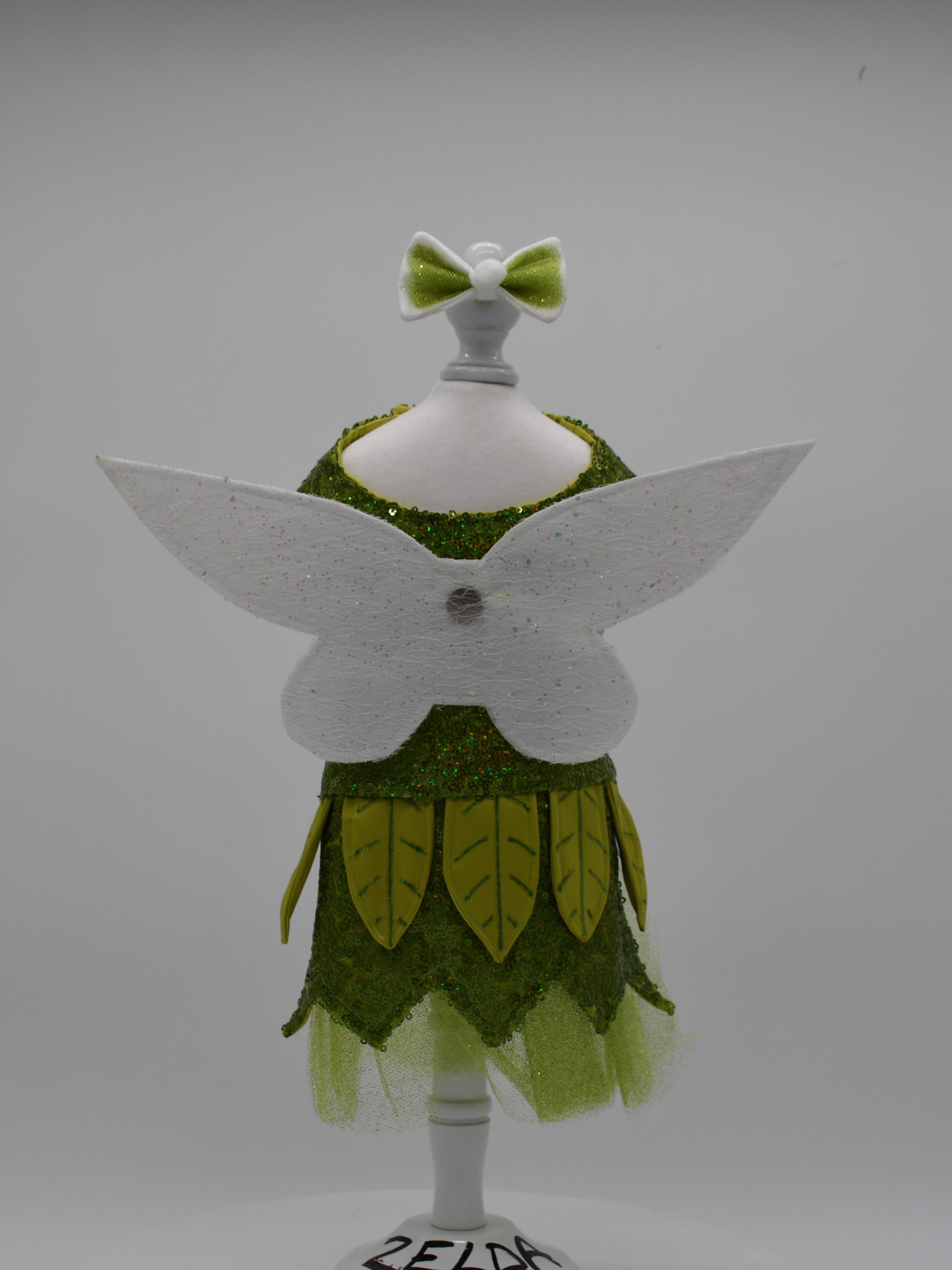 green fairy dog dress