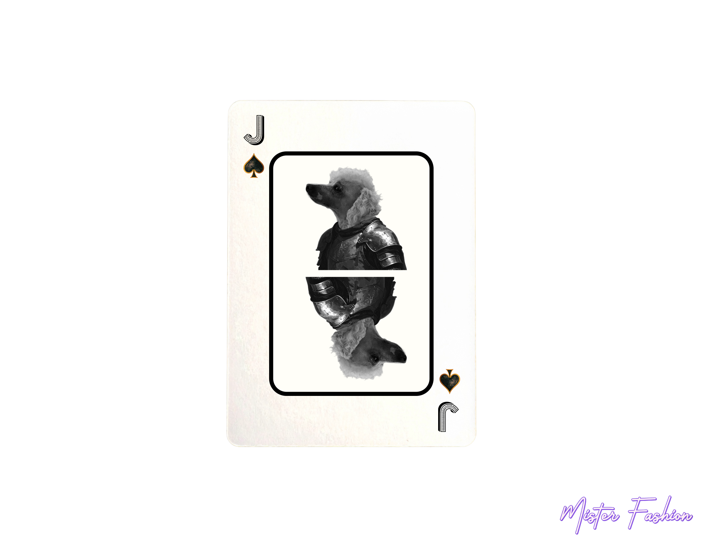 jack of spades card with a poodle. created by mister fashion studio