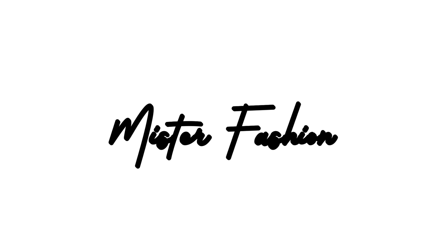 mister fashion logo in solid black