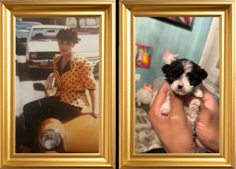 my mom and kirby mister fashion studio