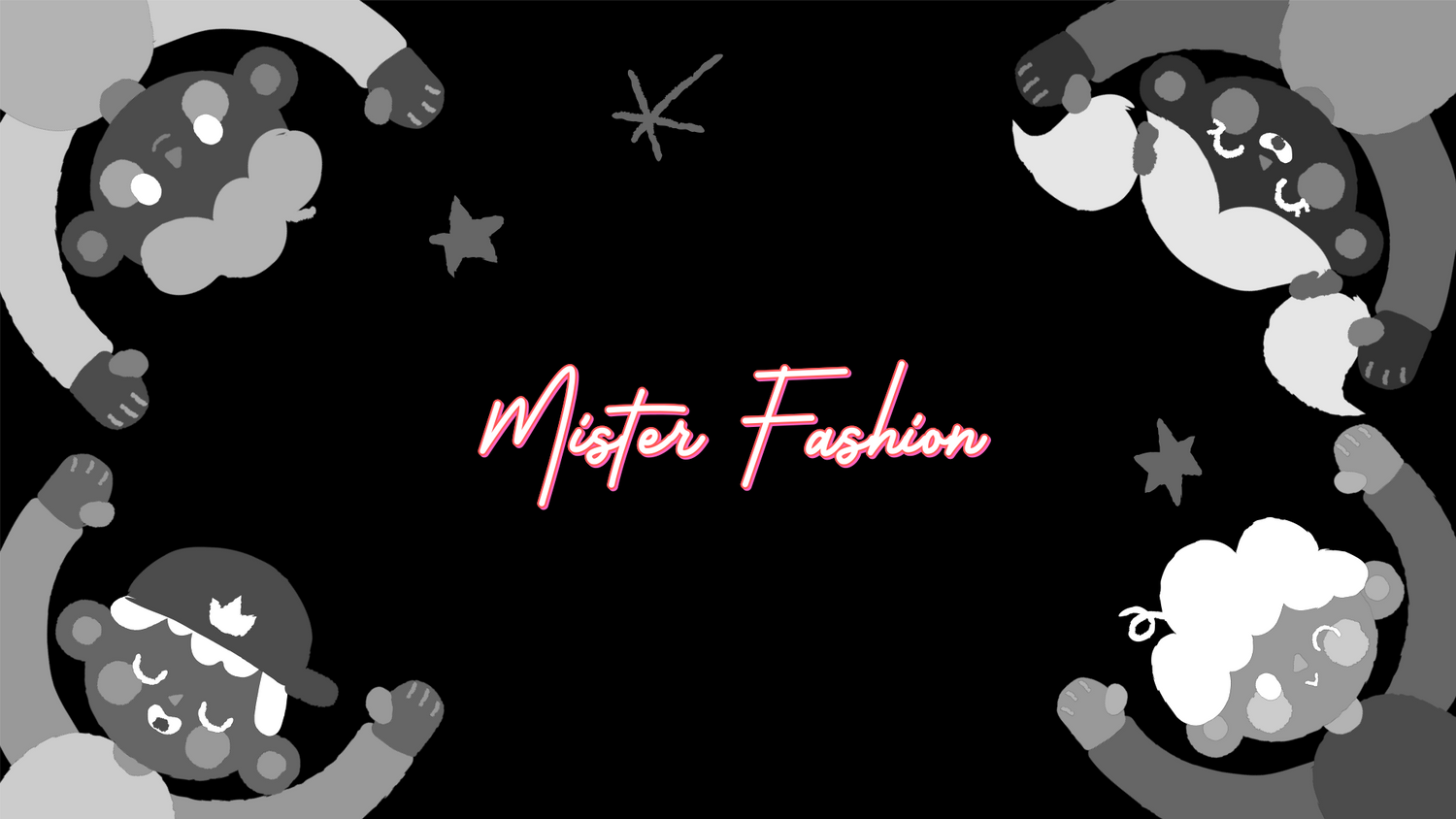 4 kids and mister fashion logo in the middle
