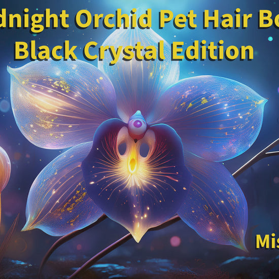 Midnight Orchid Black Crystal Edition Pet Hair Bow reel