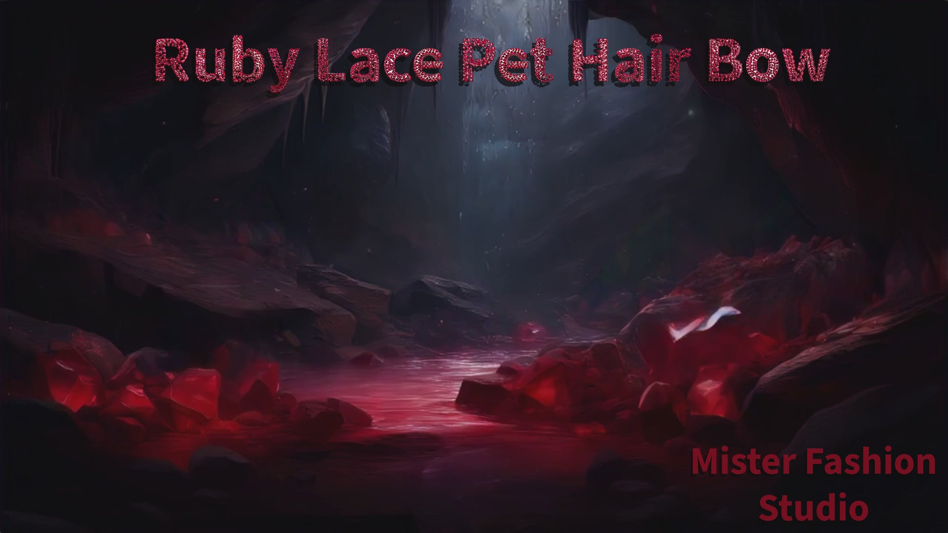 Ruby Lace Pet Hair Bow reel