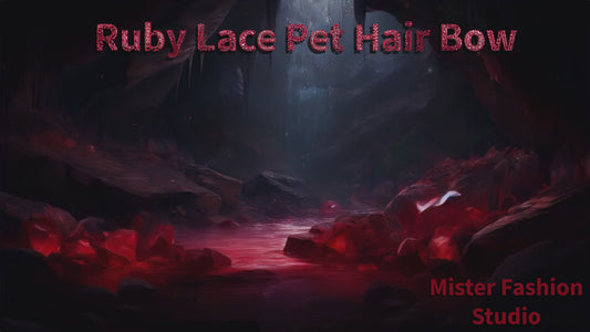 Ruby Lace Pet Hair Bow reel