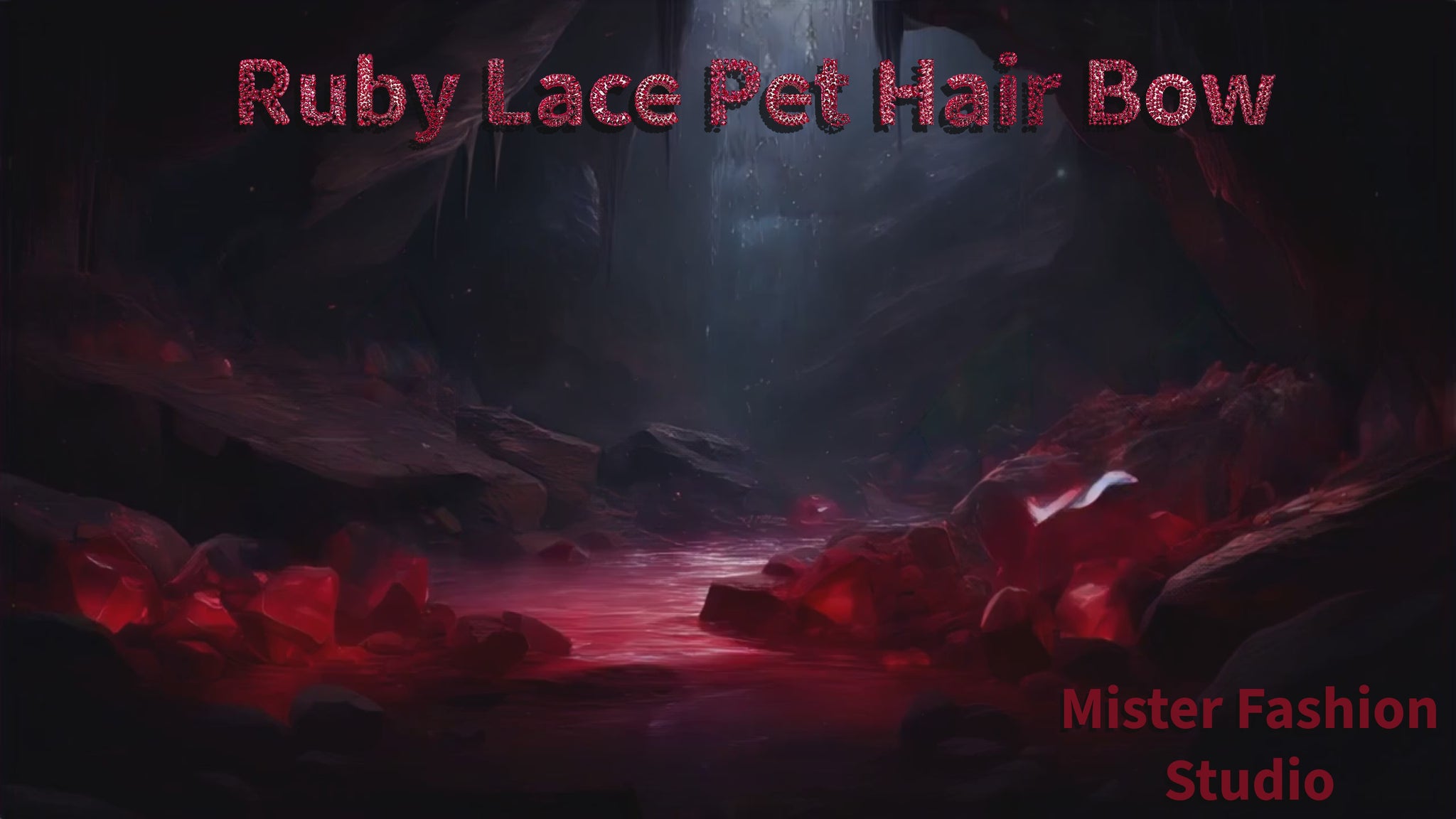 Ruby Lace Pet Hair Bow reel