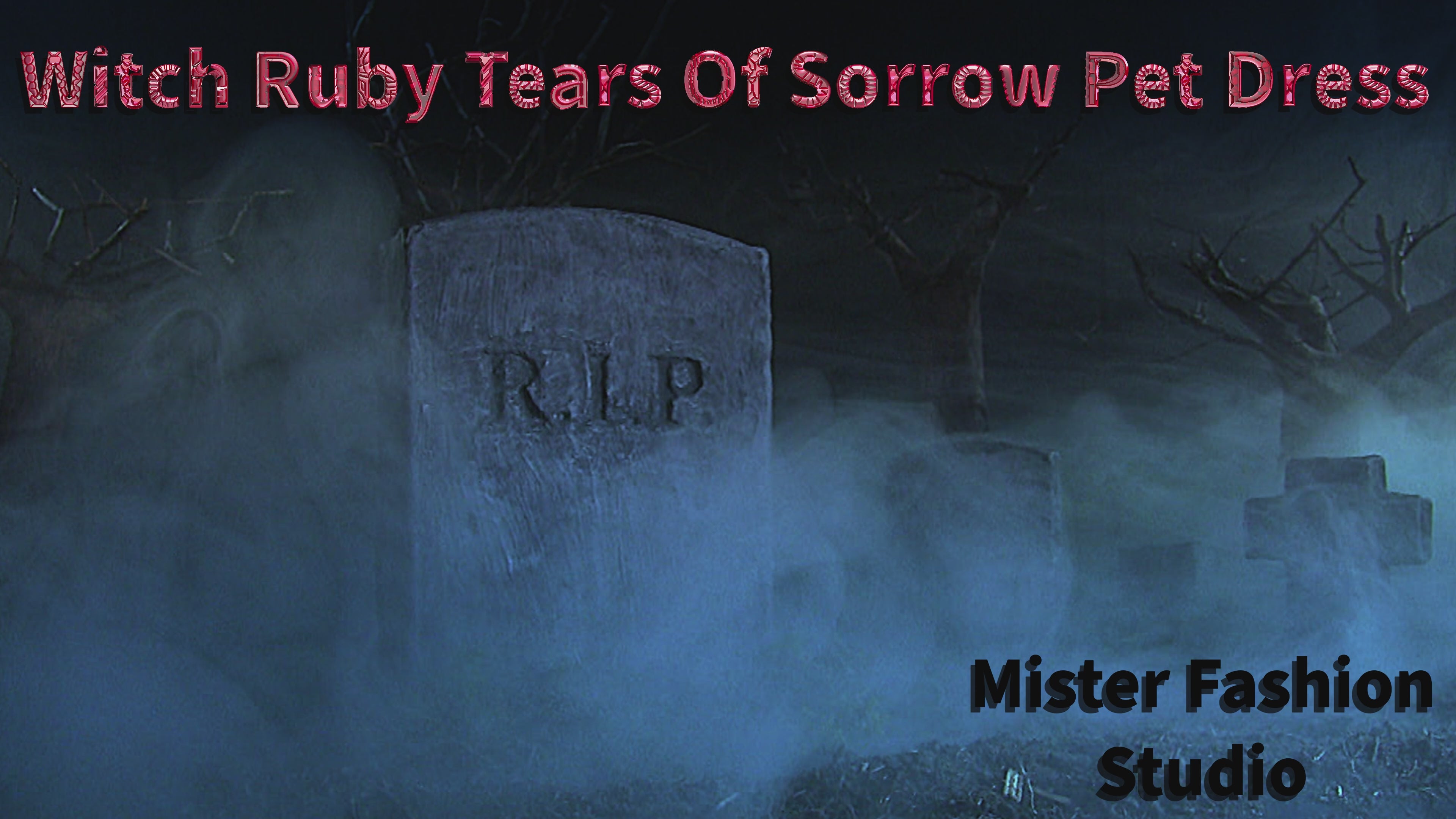 Load video: Witch Ruby Tears Or Sorrow Pet Dress showroom video